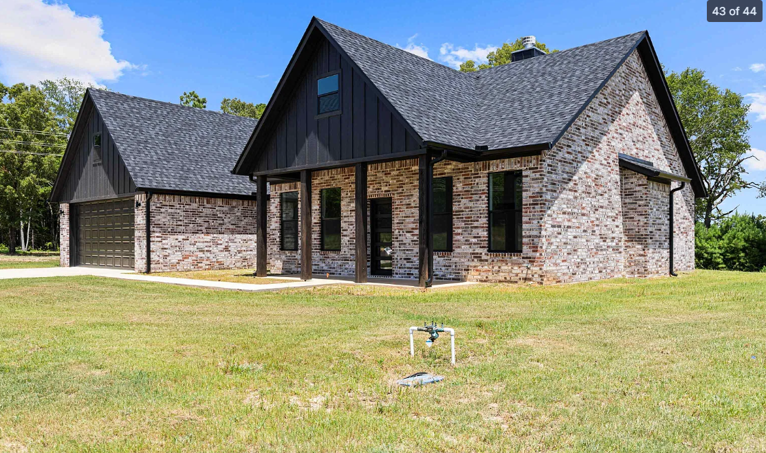 Front yard before flower bed installation and landscape lighting