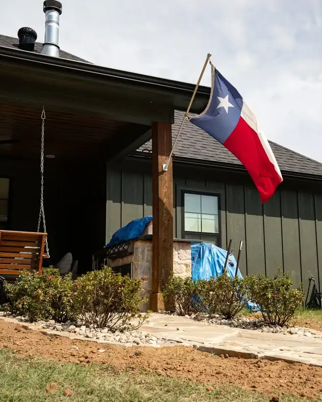 Front porch and new flagstone walk, Kilgore, TX