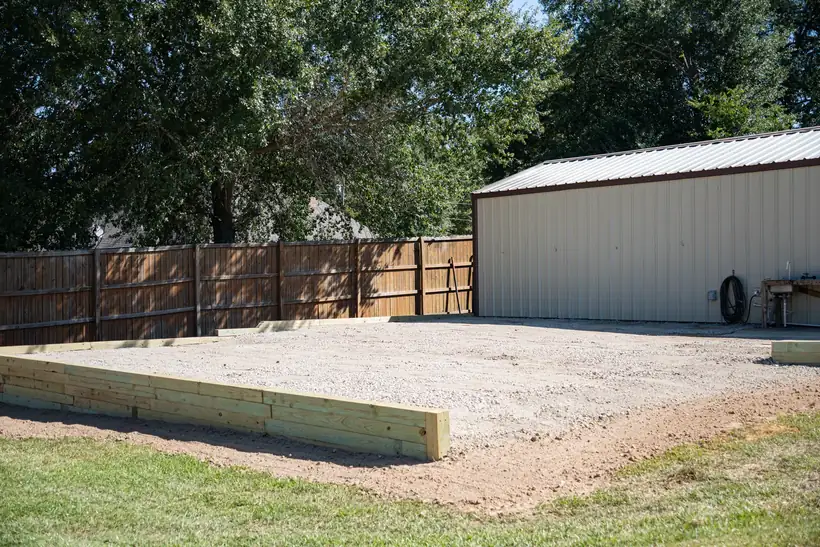 Level gravel pad ready for the boat and RV, White Oak, TX