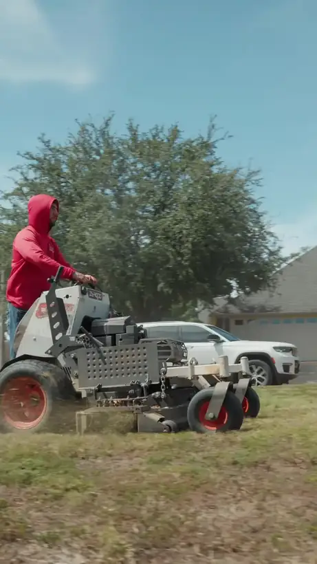 Mowing a route, East Texas