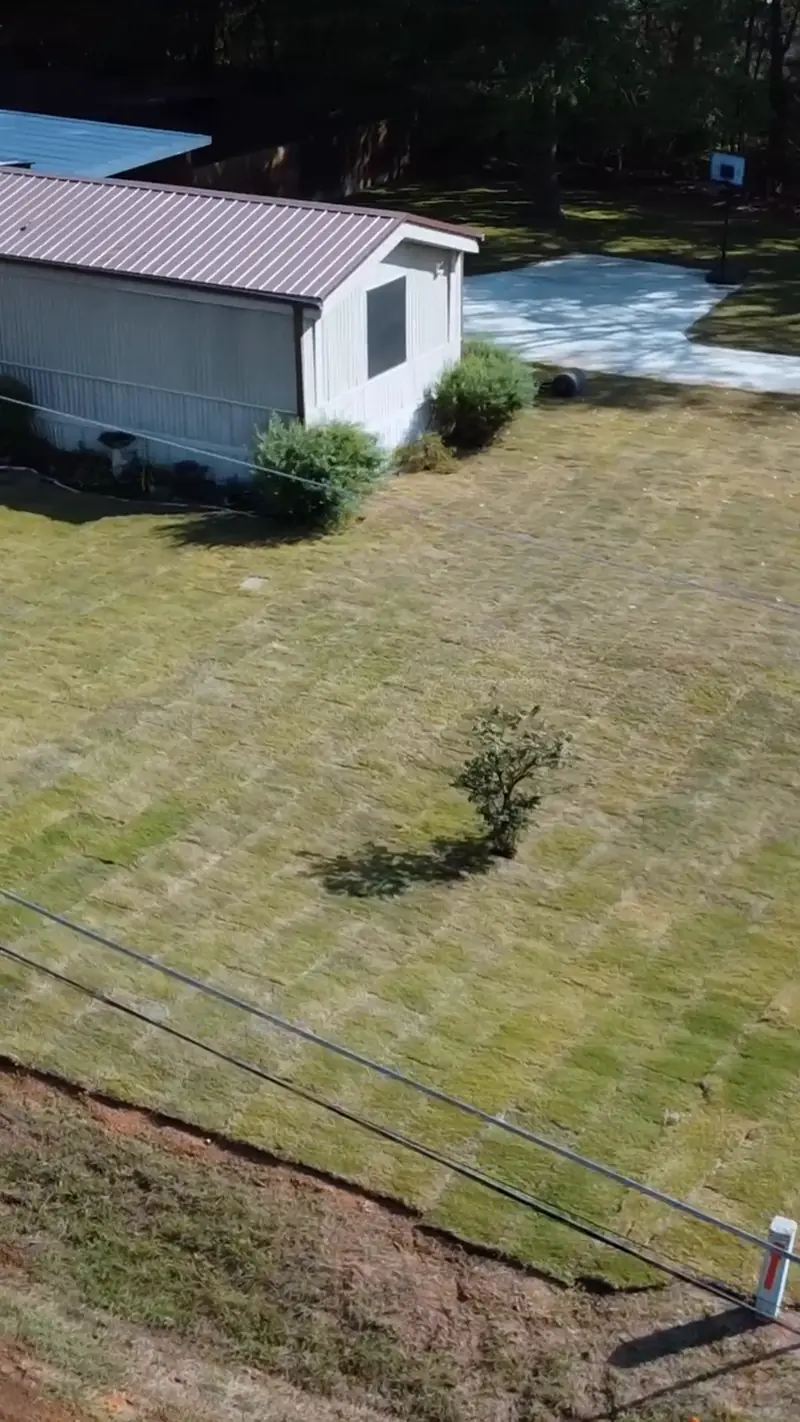 Finished Bermuda lawn with the new sprinkler system, Longview, TX